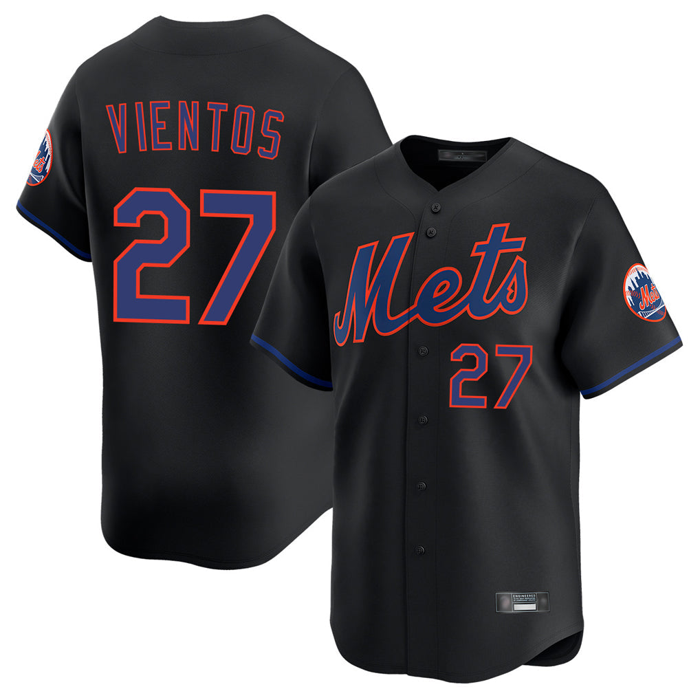 Boles NY.Mets #27 Mark Vientos Player Black Alternate Home Limited Stitched Jerseys
