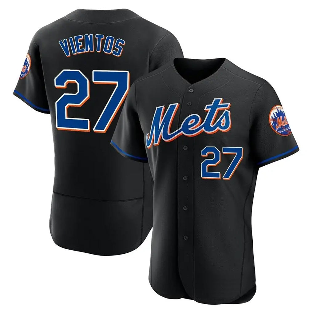 Boles NY.Mets #27 Mark Vientos Player Black Replica Home Limited Elite Stitched Jerseys