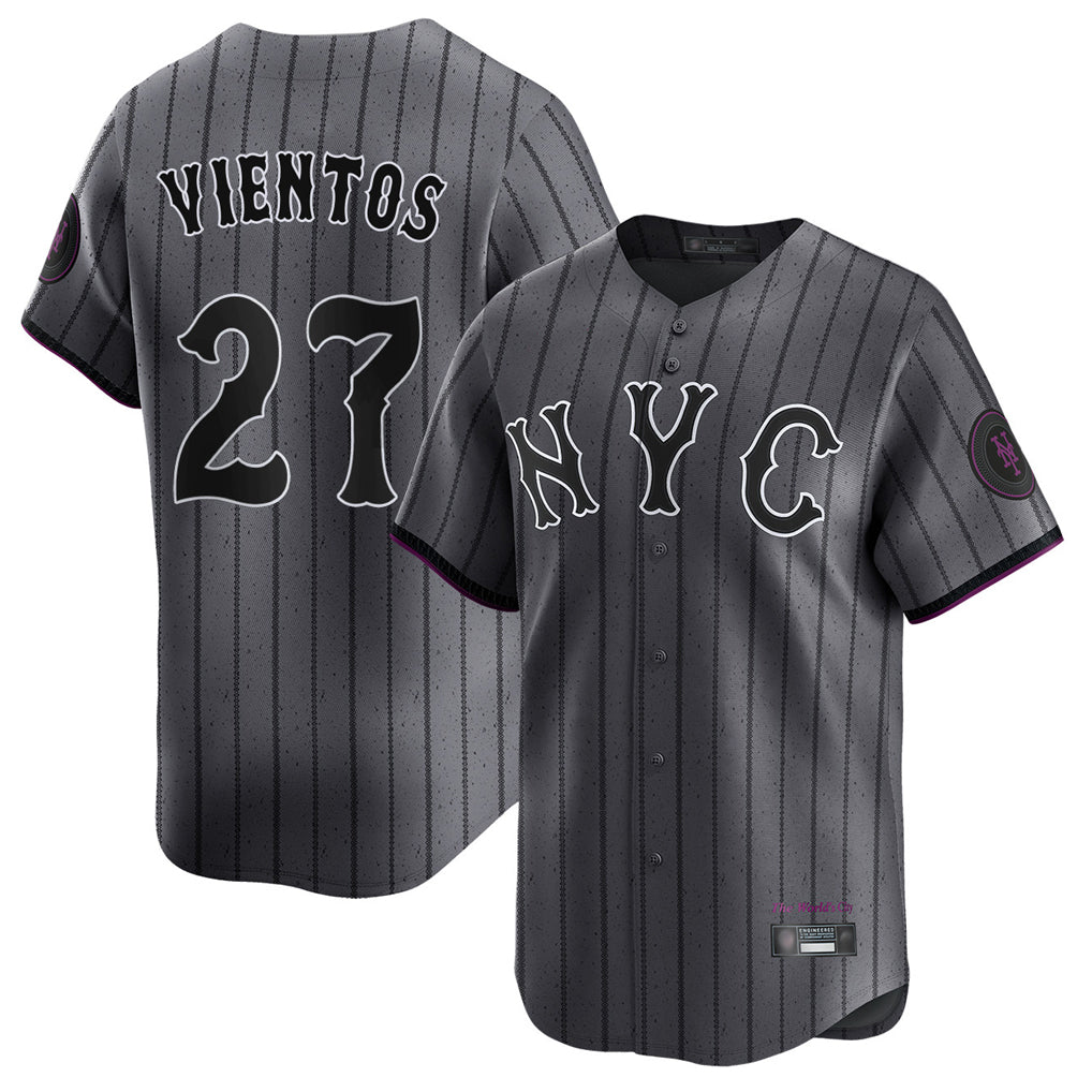 Boles NY.Mets #27 Mark Vientos Player Gray City Connect Limited Stitched Jerseys