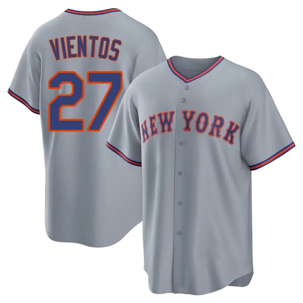 Boles NY.Mets #27 Mark Vientos Player Gray Road Home Game Stitched Jerseys