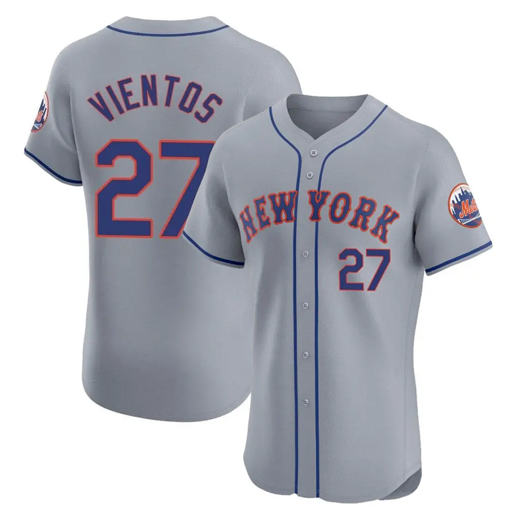 Boles NY.Mets #27 Mark Vientos Player Gray Road Limited Elite Home Stitched Jerseys