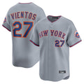 Boles NY.Mets #27 Mark Vientos Player Gray Road Limited Home Stitched Jerseys