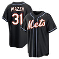 Boles NY.Mets #31 Mike Piazza Player Black Fashion Out Game Stitched Jerseys