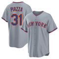 Boles NY.Mets #31 Mike Piazza Player Gray Road Home Game Stitched Jerseys
