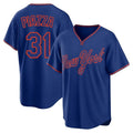 Boles NY.Mets #31 Mike Piazza Player Royal T-shirt Home Game Stitched Jerseys
