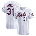 Boles NY.Mets #31 Mike Piazza Player White Home Limited Elite Stitched Jerseys