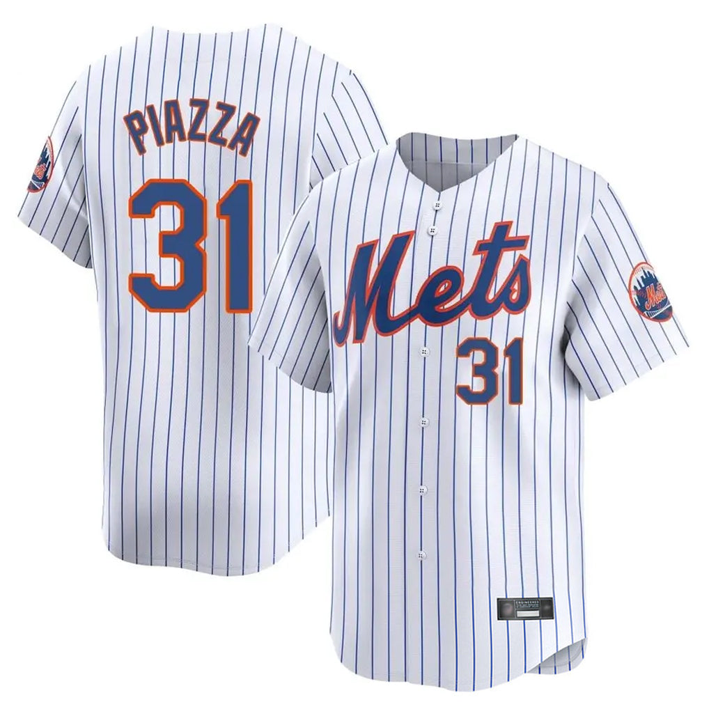 Boles NY.Mets #31 Mike Piazza Player White Home Replica Stitched Jerseys