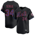 Boles NY.Mets #34 Kodai Senga Player Black Alternate Home Limited Stitched Jerseys