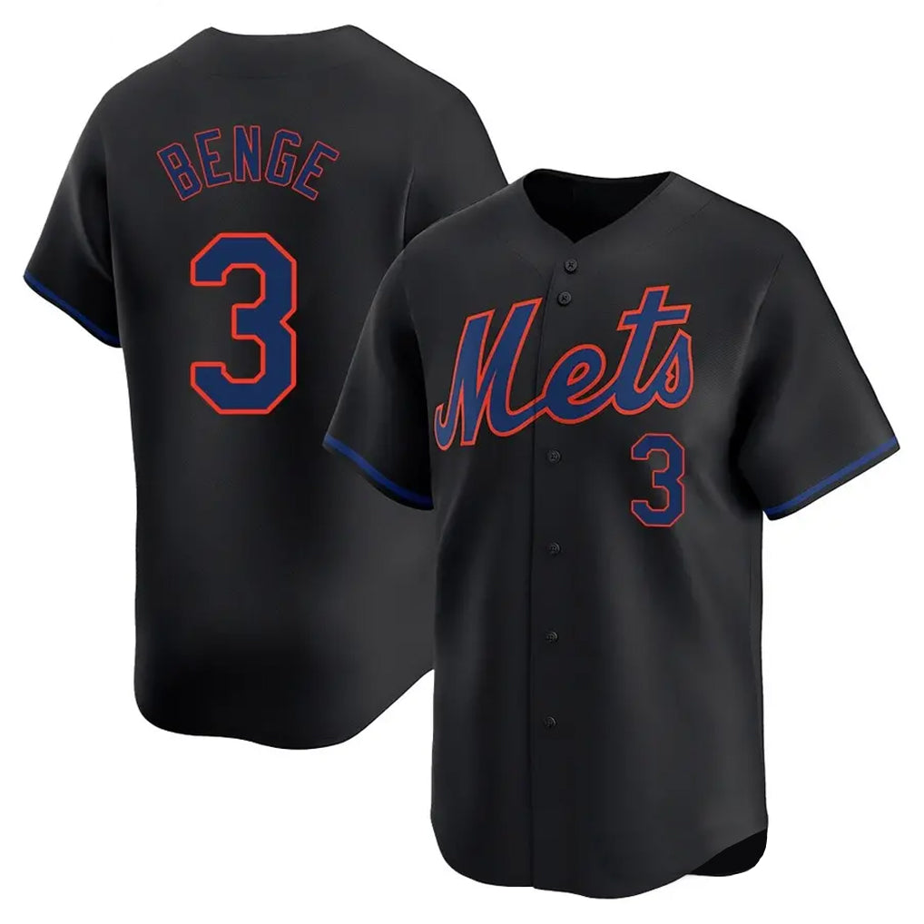 Boles NY.Mets #3 Carson Benge Player Black Alternate Home Limited Stitched Jerseys