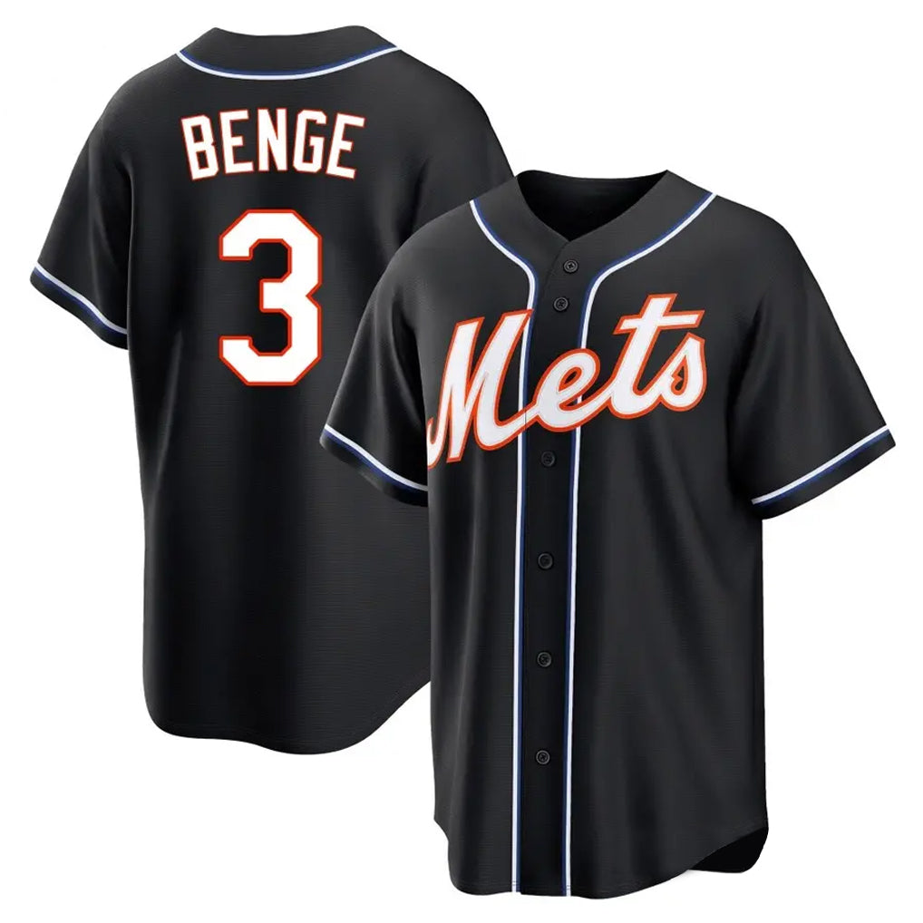 Boles NY.Mets #3 Carson Benge Player Black Fashion Out Game Stitched Jerseys