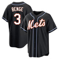Boles NY.Mets #3 Carson Benge Player Black Fashion Out Game Stitched Jerseys