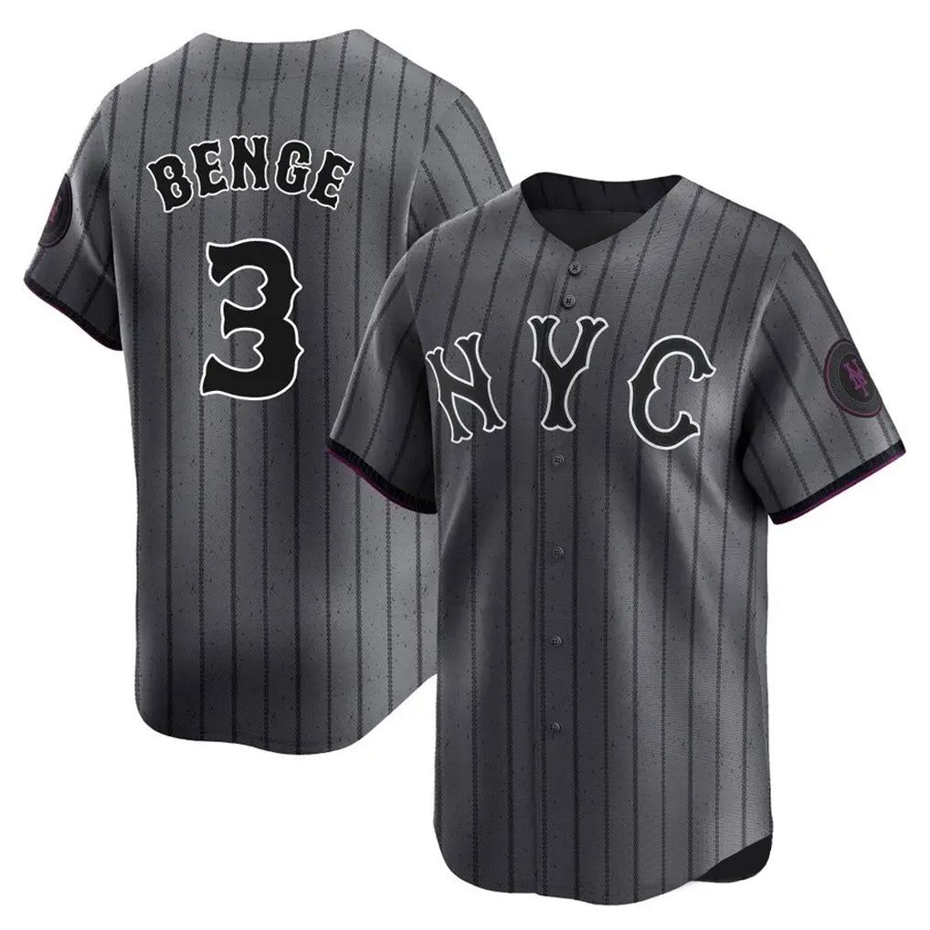 Boles NY.Mets #3 Carson Benge Player Gray City Connect Limited Stitched Jerseys