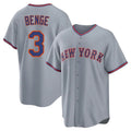 Boles NY.Mets #3 Carson Benge Player Gray Road Home Game Stitched Jerseys