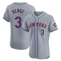 Boles NY.Mets #3 Carson Benge Player Gray Road Limited Elite Home Stitched Jerseys