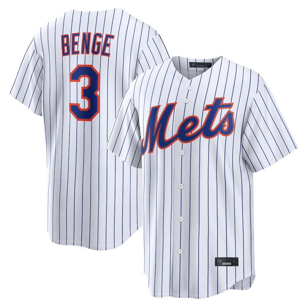 Boles NY.Mets #3 Carson Benge Player White Home Limited Stitched Jerseys