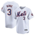Boles NY.Mets #3 Carson Benge Player White Home Replica Stitched Jerseys