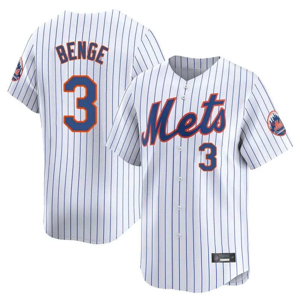 Boles NY.Mets #3 Carson Benge Player White Home Replica Stitched Jerseys