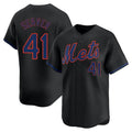 Boles NY.Mets #41 Tom Seaver Player Black Alternate Home Limited Stitched Jerseys