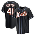 Boles NY.Mets #41 Tom Seaver Player Black Fashion Out Game Stitched Jerseys