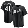 Boles NY.Mets #41 Tom Seaver Player Black Home Game Stitched Jerseys