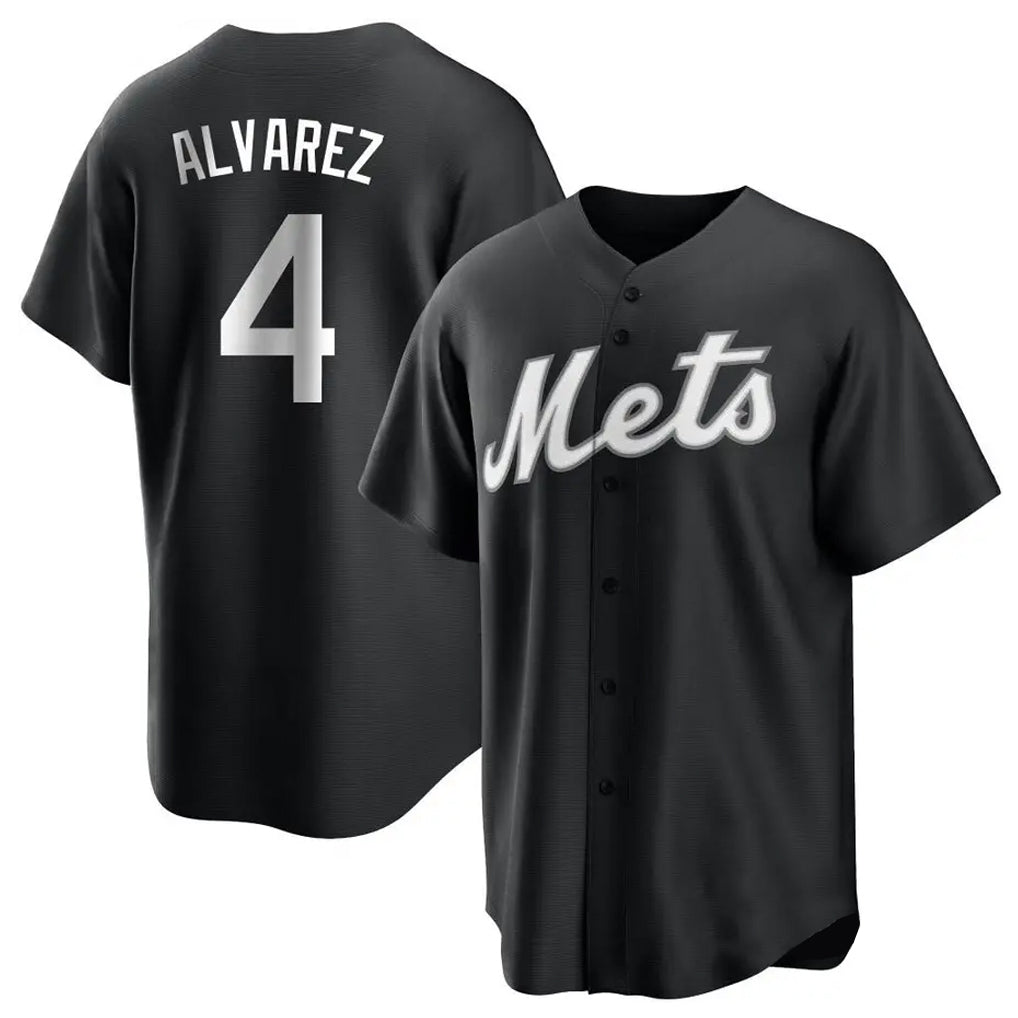 Boles NY.Mets #4 Francisco Alvarez Player Black Home Game Stitched Jerseys