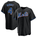 Boles NY.Mets #4 Francisco Alvarez Player Black Replica Home Game Stitched Jerseys