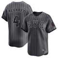 Boles NY.Mets #4 Francisco Alvarez Player Gray City Connect Limited Stitched Jerseys
