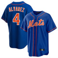 Boles NY.Mets #4 Francisco Alvarez Player Royal Home Game Stitched Jerseys