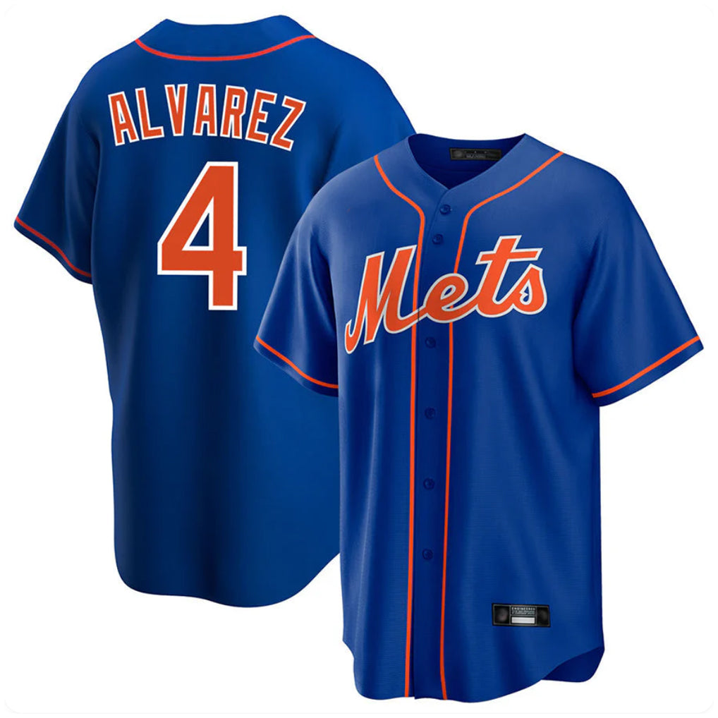 Boles NY.Mets #4 Francisco Alvarez Player Royal Home Game Stitched Jerseys