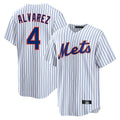 Boles NY.Mets #4 Francisco Alvarez Player White Home Game Stitched Jerseys