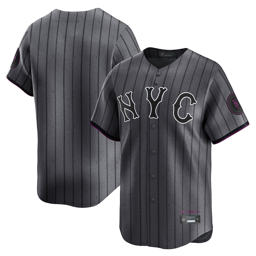 Boles NY.Mets Blank Player Gray City Connect Limited Stitched Jerseys