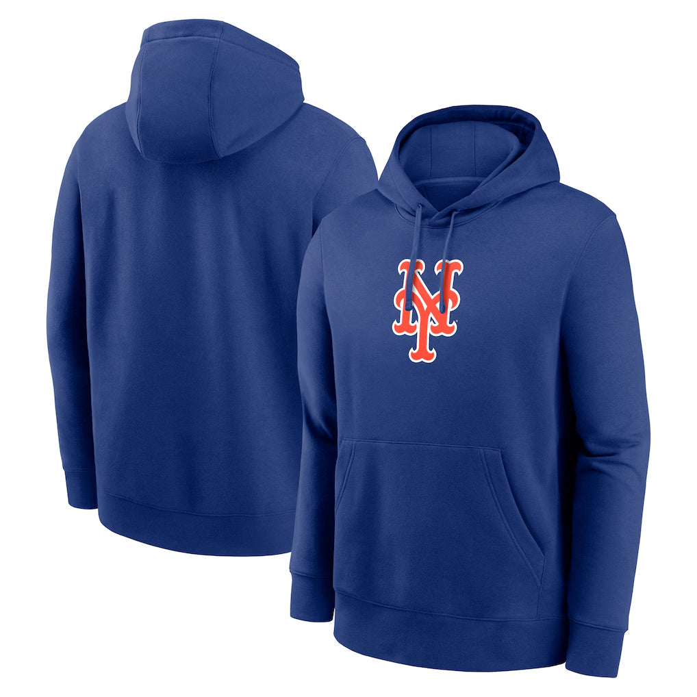Boles NY.Mets Blank Player Royal Logo Club Fleece Hoodie Home Stitched Jerseys