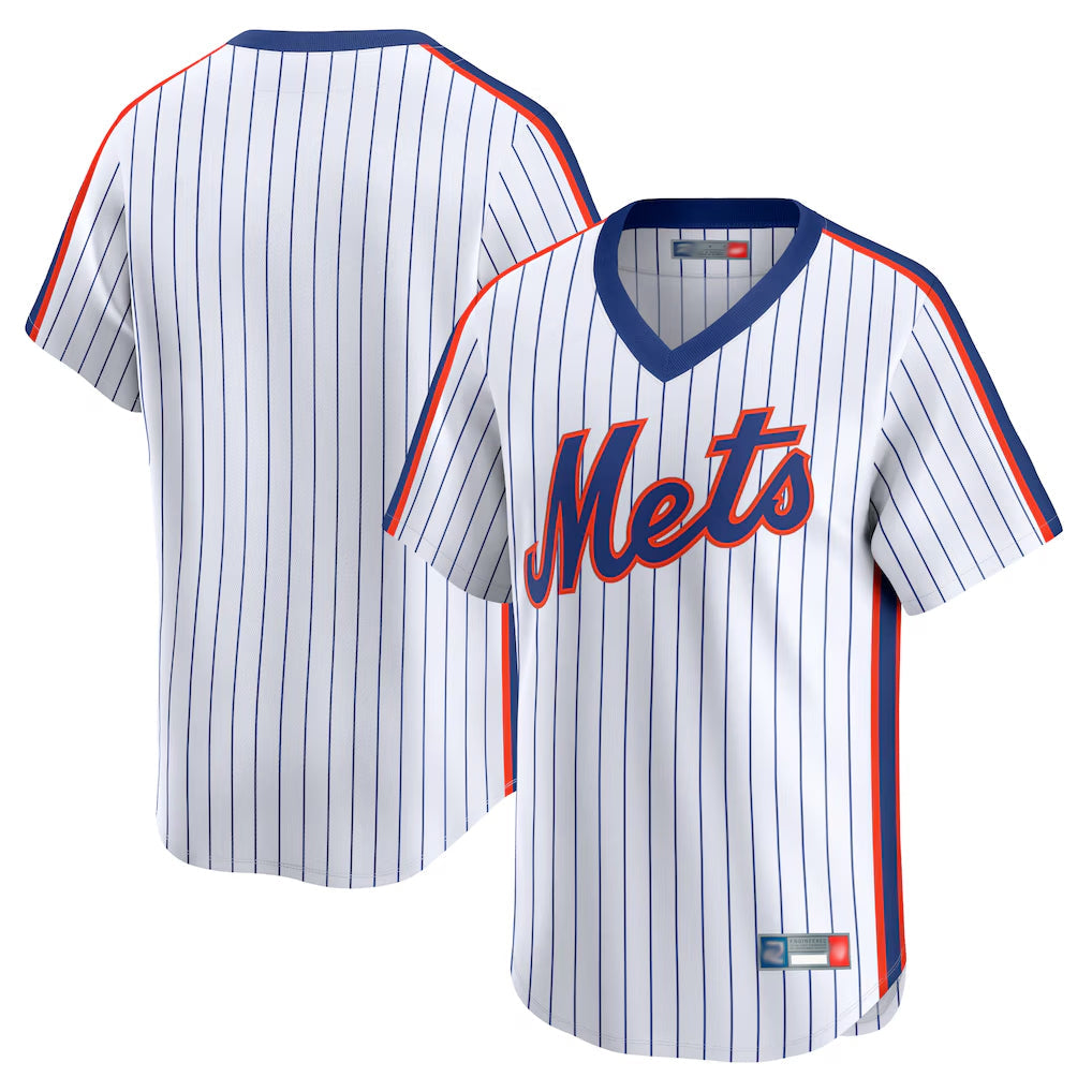 Boles NY.Mets Blank Player White Cooperstown Collection T-shirt Game Stitched Jerseys