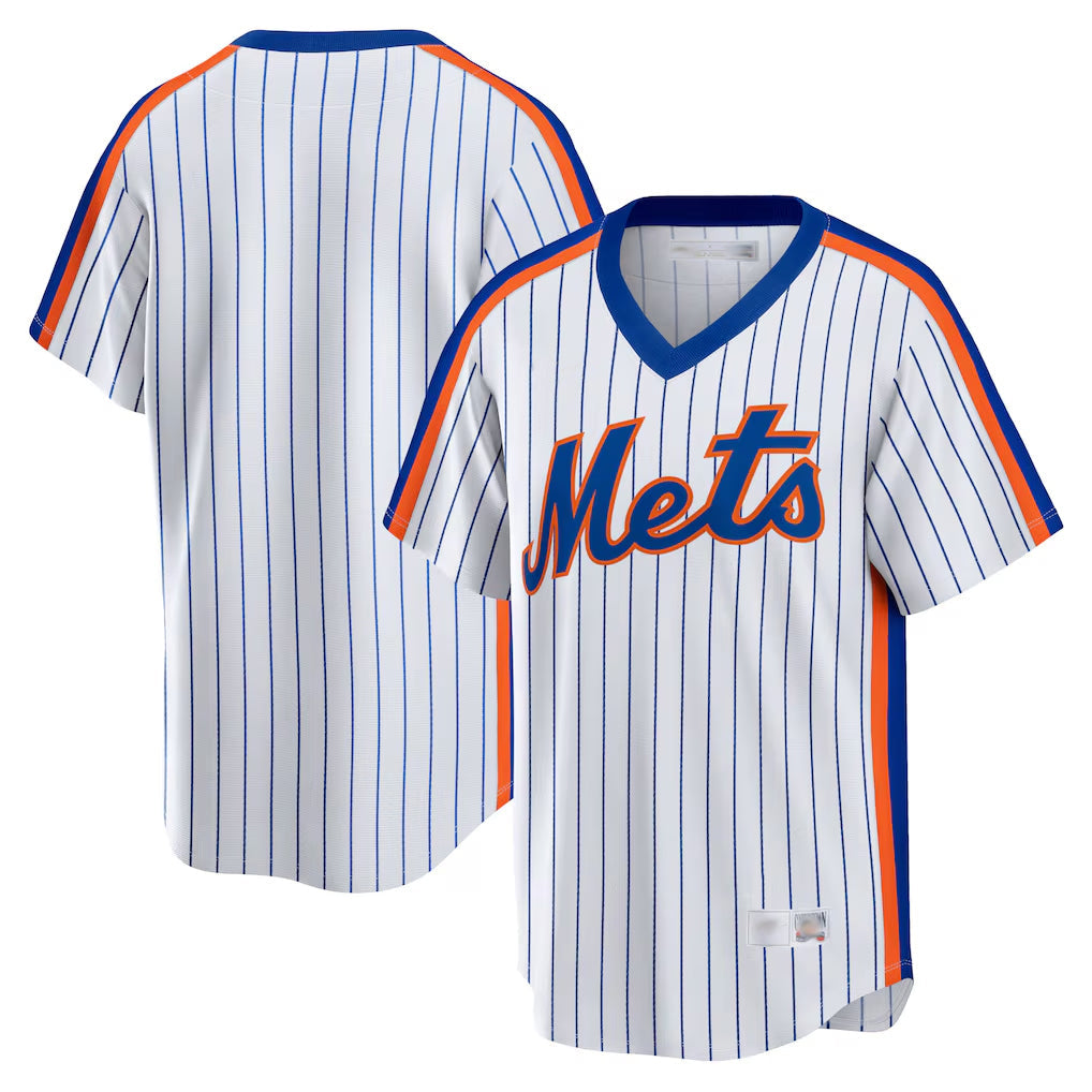 Boles NY.Mets Blank Player White Cooperstown Collection T-shirt Home Stitched Jerseys