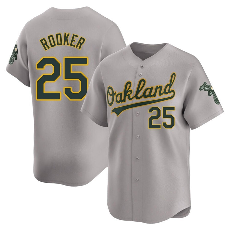 Boles Athletics #25 Brent Rooker Player Kelly Grey Home Limited Personalized Jerseys