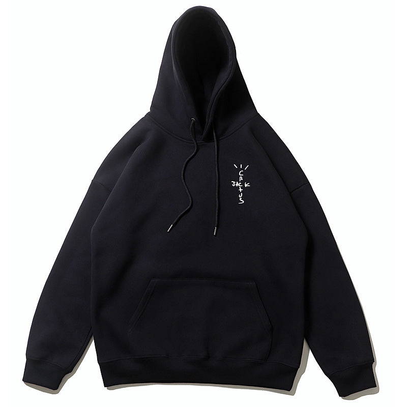 2026 American Style Autumn/Winter Trendy Portrait Print Fleece-Lined hoodie