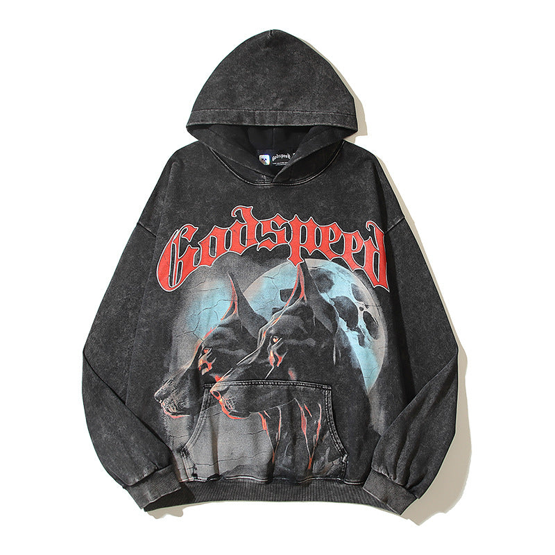 2026 American Doberman Pinscher Dog Head Print Hoodie hoodie