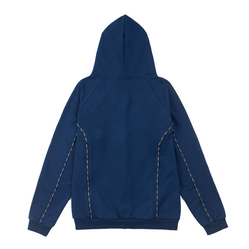 2026 American Street Retro High Street Patchwork hoodie