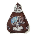 2026  American Style Autumn/Winter Skull Zipper Cardigan hoodie