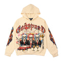 2026   American Trader Skull Print Retro Washed Hoodie