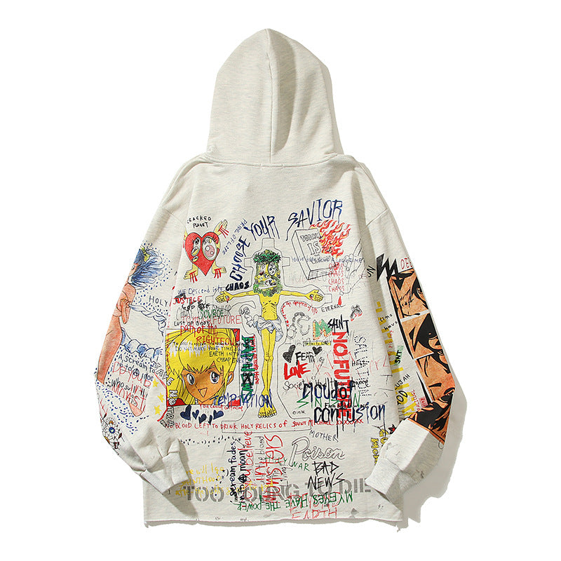 2026 American high-street autumn and winter letter print hoodie