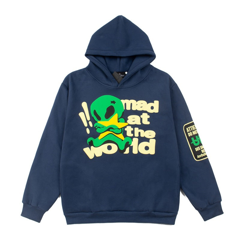 2026   American Street Style Five-Star Alien Foam Hoodie