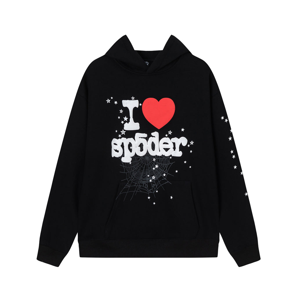 2026    American High Street New Style Hoodie Letter Spider  Hoodie