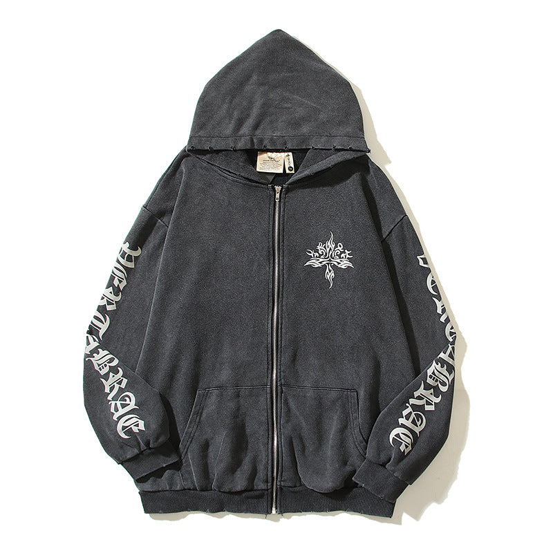 2026 Autumn/Winter European and American Street Style Washed hoodie