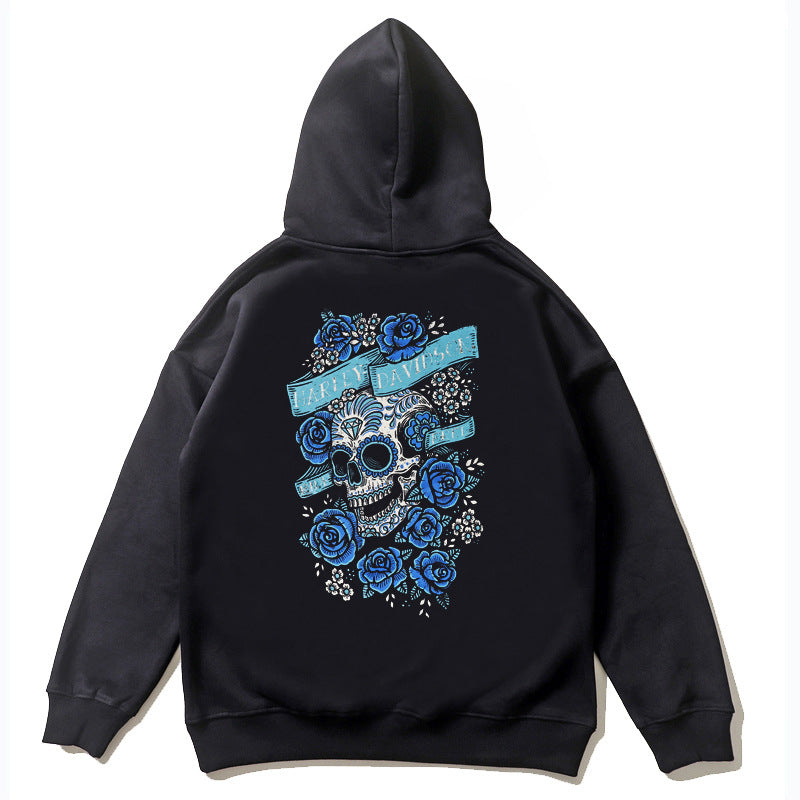 2026 American High Street New Style Hoodie with Rose hoodie