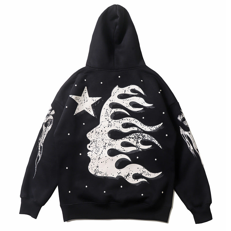 2026  American Hip Hop Kanye Trendy Hoodie High Street Fashion Printed Hoodie