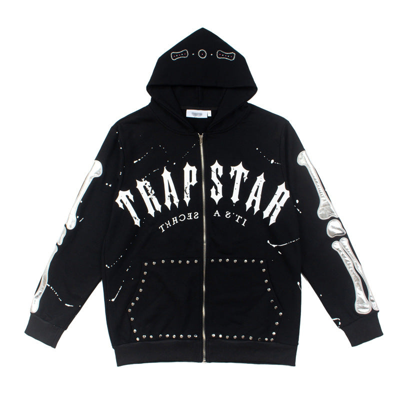 2026 American High Street Appliqué Embroidery Racing Style hoodie