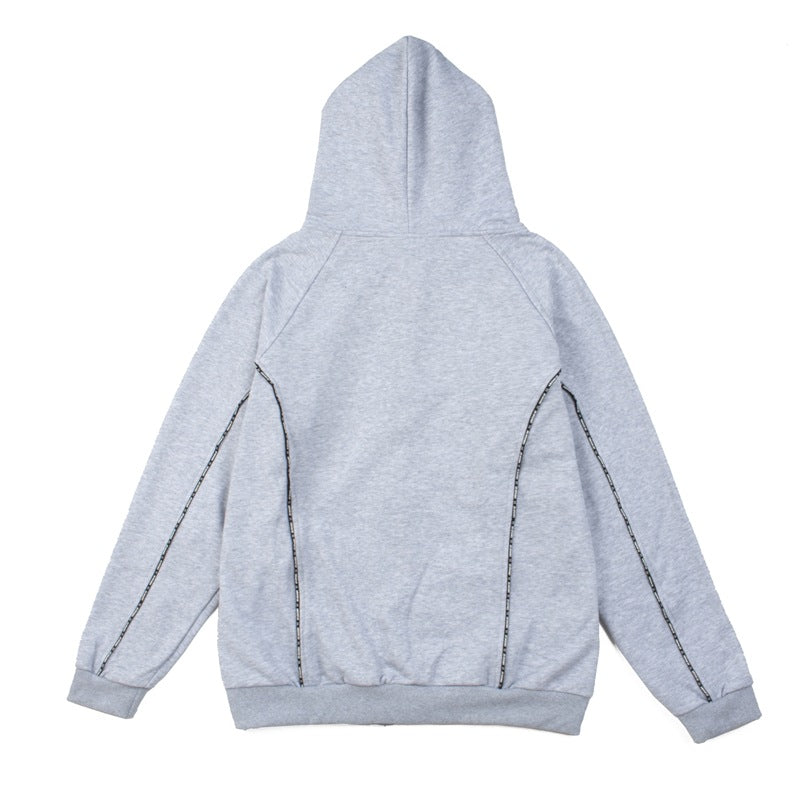 2026 American Street Retro High Street Patchwork hoodie