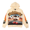 2026  American Style New Skull Racing Car Retro Print hoodie