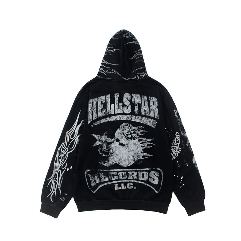 2026 American Style HEII Colorful Graffiti Sprayed Dirty hoodie
